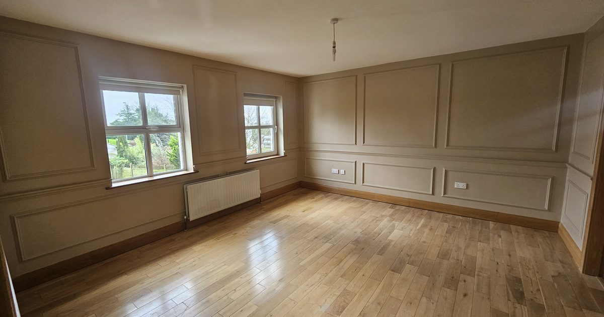 New build house being decorated in Co Monaghan Ireland professional painter